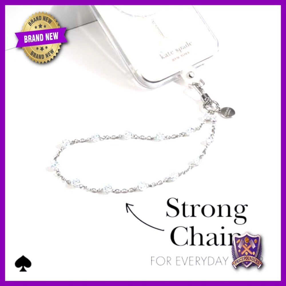 Detachable Phone Lanyard Elegant Silver Chain Y2K Chic Hands-Free Accessory - Picture 3 of 6